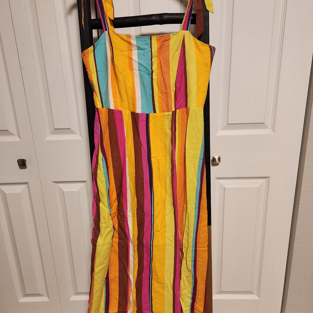 Gianni Bini Multicolor Striped Maxi Dress